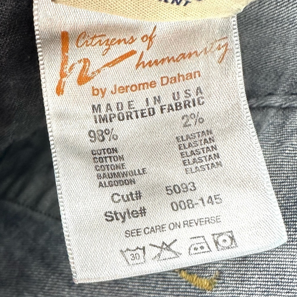 Citizens Of Humanity Jeans Womens 29 Wide Leg Flare Cadet #008 Stretch Low Rise - Picture 10 of 14